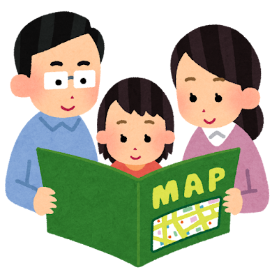 マップを見る家族